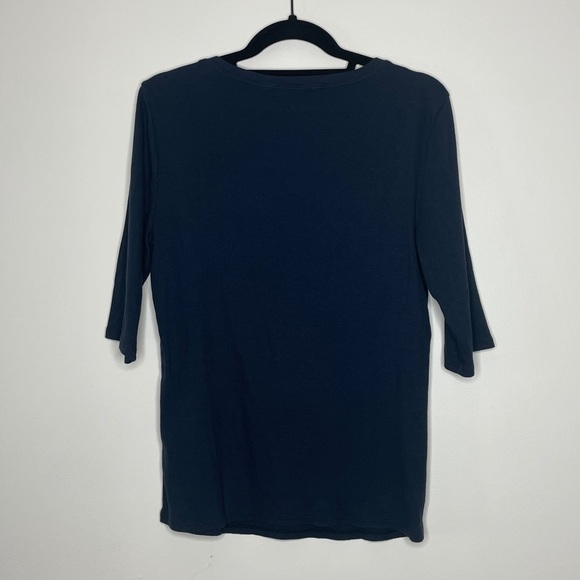 MICHAEL STARS 'Audrey' Split Neck Tee in Admiral - Picture 6 of 7